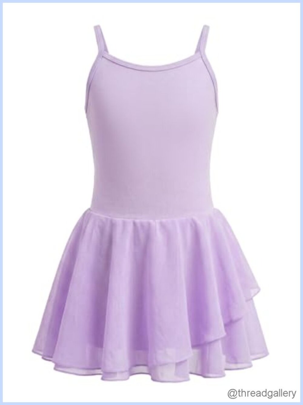 Girls Ballet Leotard with Tulle Skirt Dance Dress Sleeveless Cotton Spandex